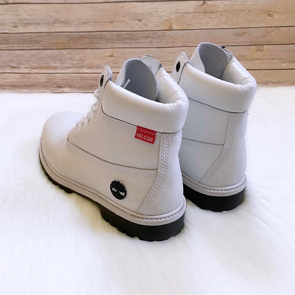 Timberland Boys Premium 6 Inch Waterproof White Helcor Boots - Picture 2 of 10